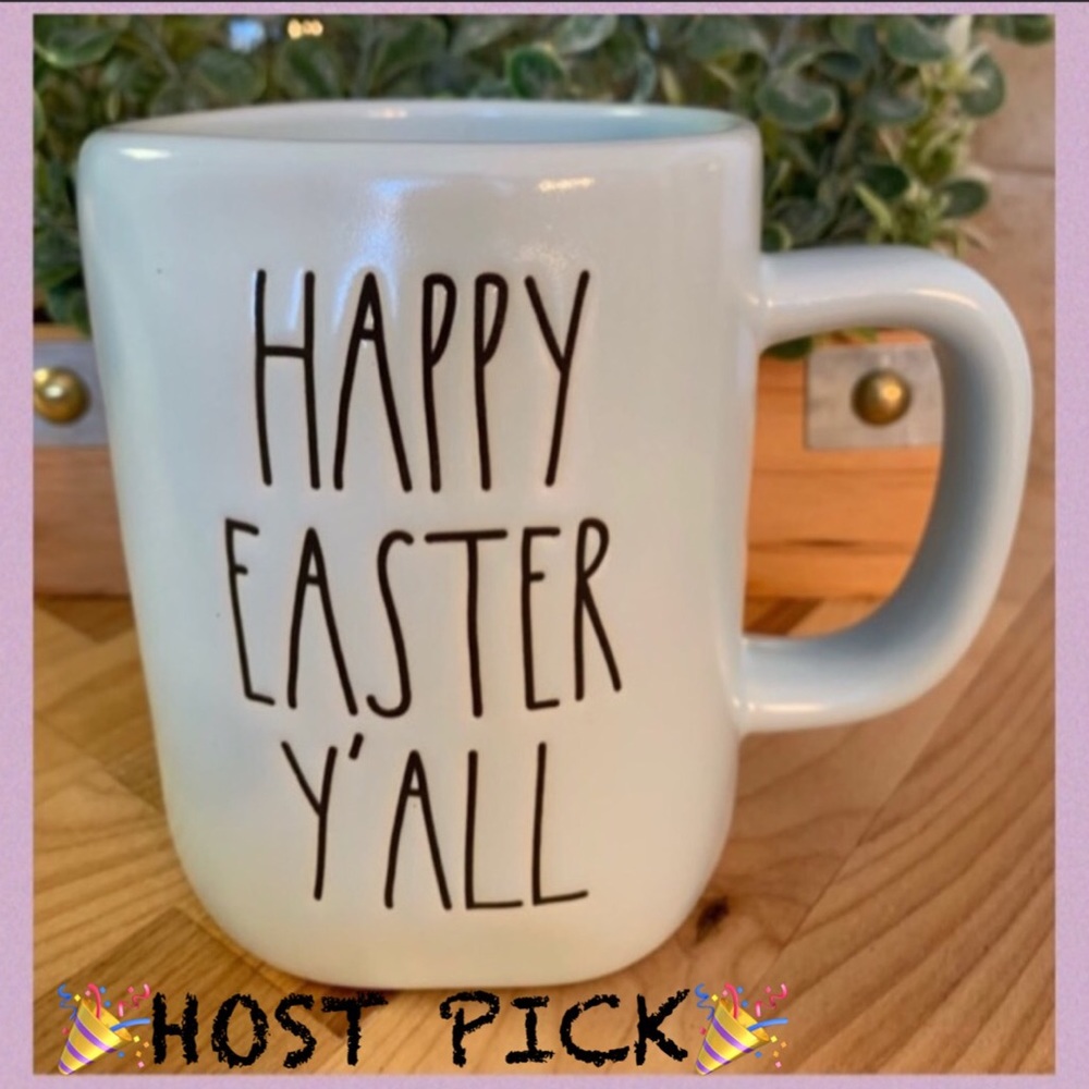 Rae Dunn “HAPPY EASTER Y’ALL” Blue Ceramic Mug NWT